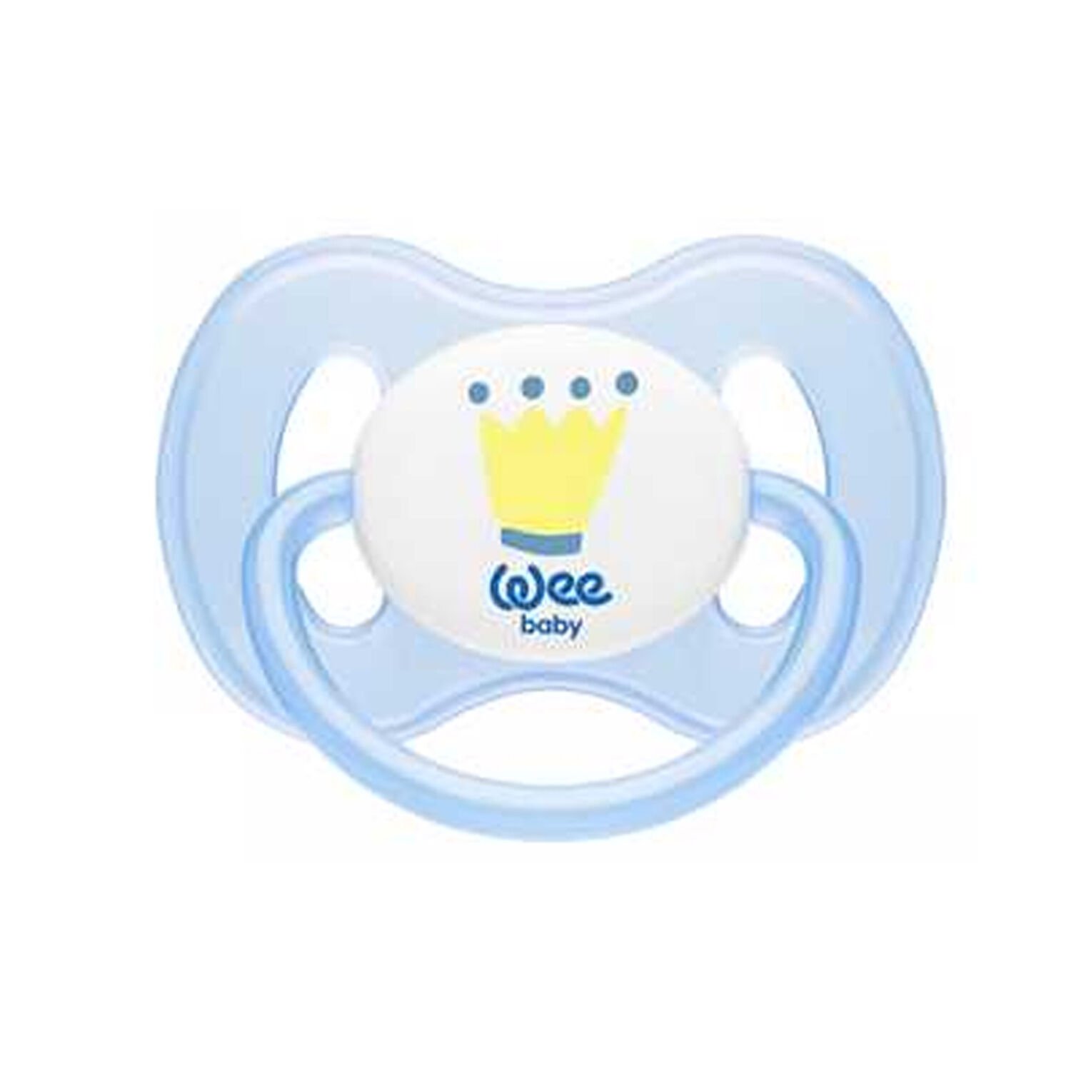 Wee Baby Kelebek Damaklı No 1 Silikon 0-6 Ay Emzik Mavi