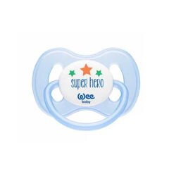 Wee Baby Kelebek Damaklı No 1 Silikon 0-6 Ay Emzik Mavi