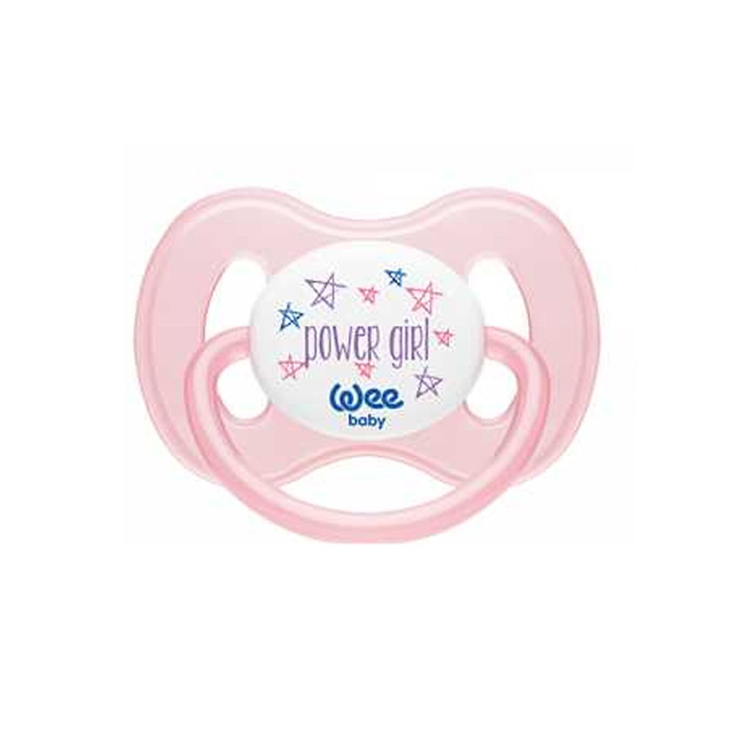 Wee Baby Kelebek Damaklı No 1 Silikon 0-6 Ay Emzik Pembe