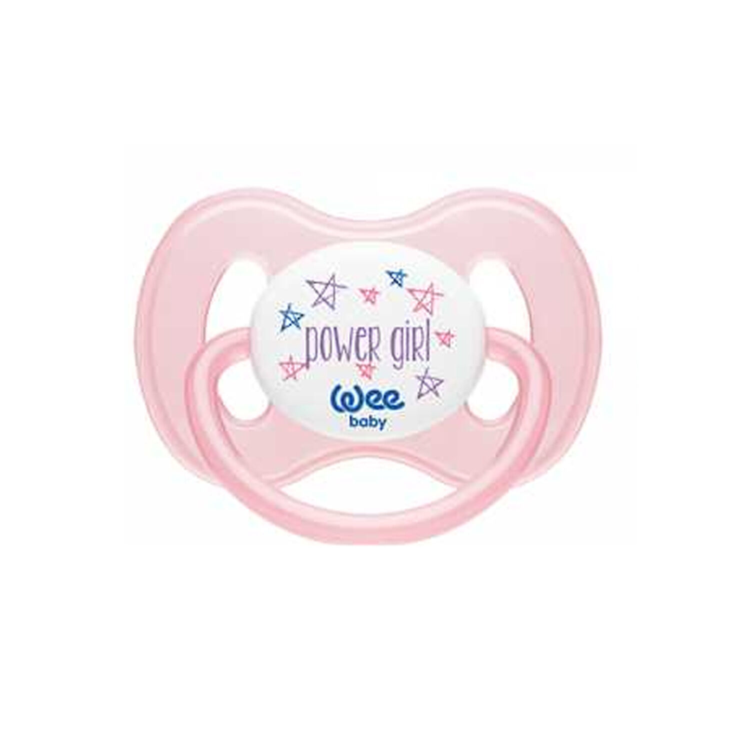 Wee Baby Kelebek Damaklı No 1 Silikon 0-6 Ay Emzik Pembe