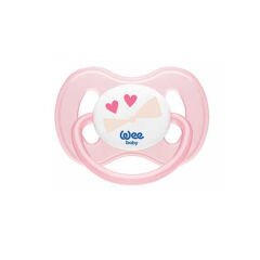 Wee Baby Kelebek Damaklı No 1 Silikon 0-6 Ay Emzik Pembe