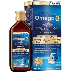 Nutraxin For Kids Omega 3 Balık Yağı Takviye Edici Gıda 150 ml