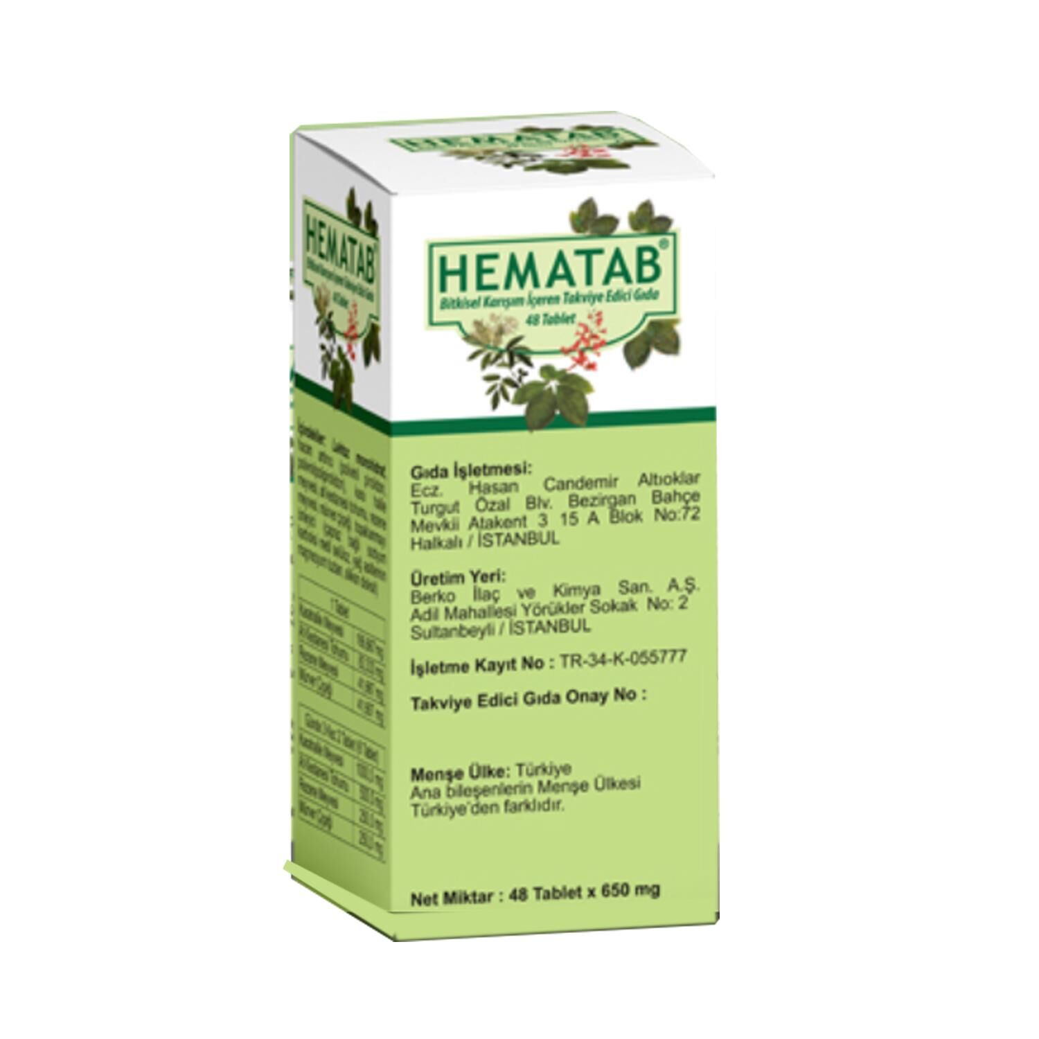 Hematab Bitkisel Karışım 48 Adet