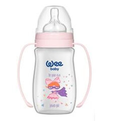Wee Baby Klasik Geniş Ağızlı Kulplu Biberon 250 ml Beyaz