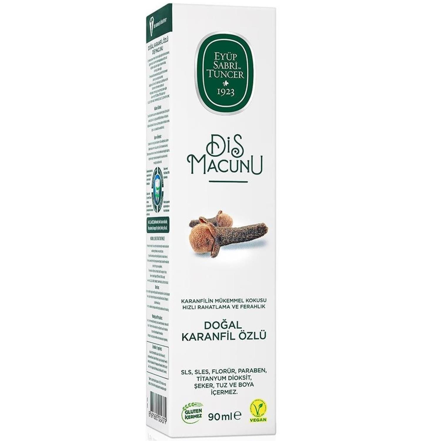 Eyüp Sabri Tuncer Doğal Karanfil Özlü Florürsüz Diş Macunu 90 ml