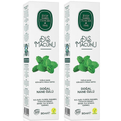 Eyüp Sabri Tuncer Doğal Nane Özlü Florürsüz Diş Macunu 90 ml 2 ADET