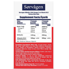 Sorvagen Smart Sitikolin DHA Omega 3 Ve B12 30 Kapsül
