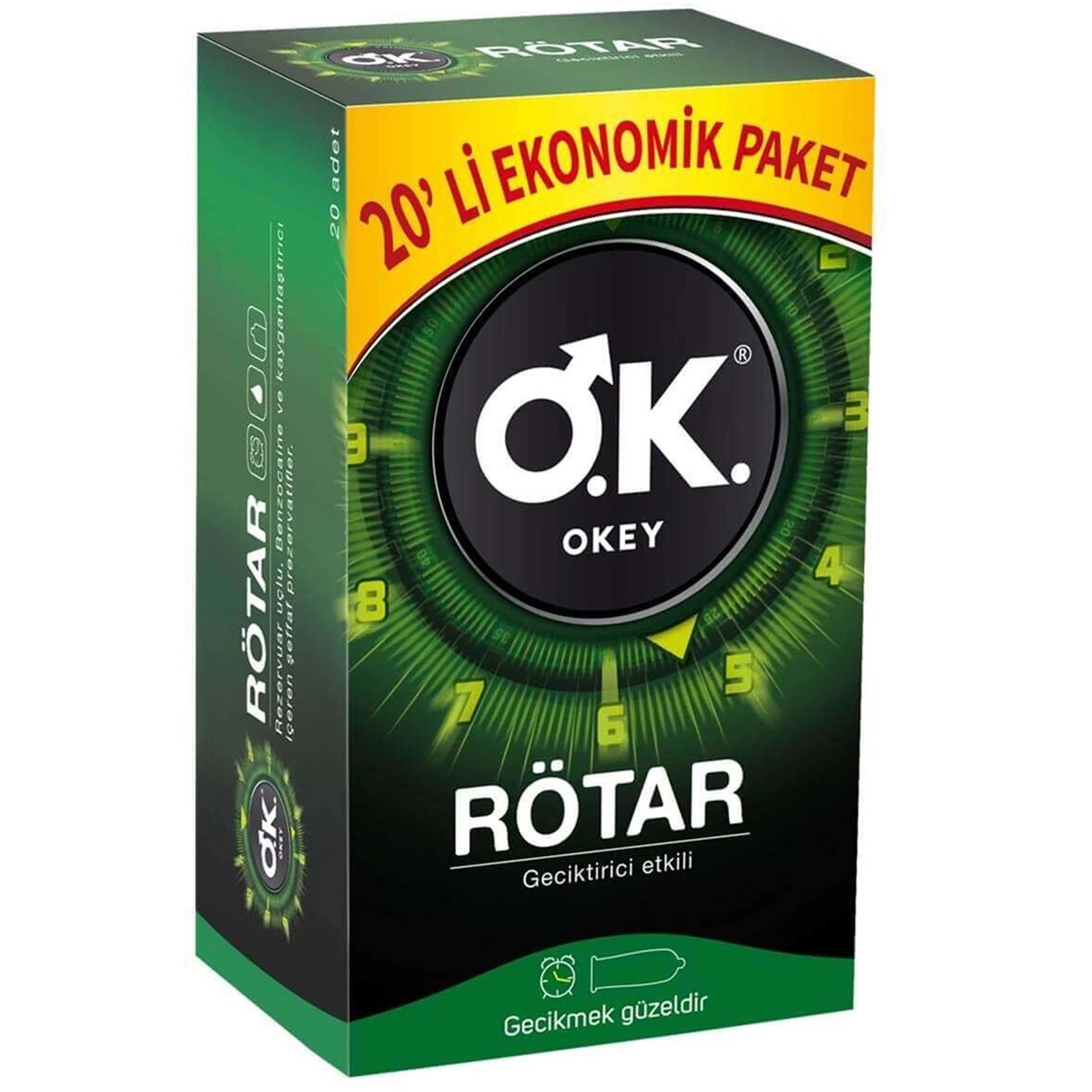 Okey Rötar Prezervatif 20'li Ekonomik Paket