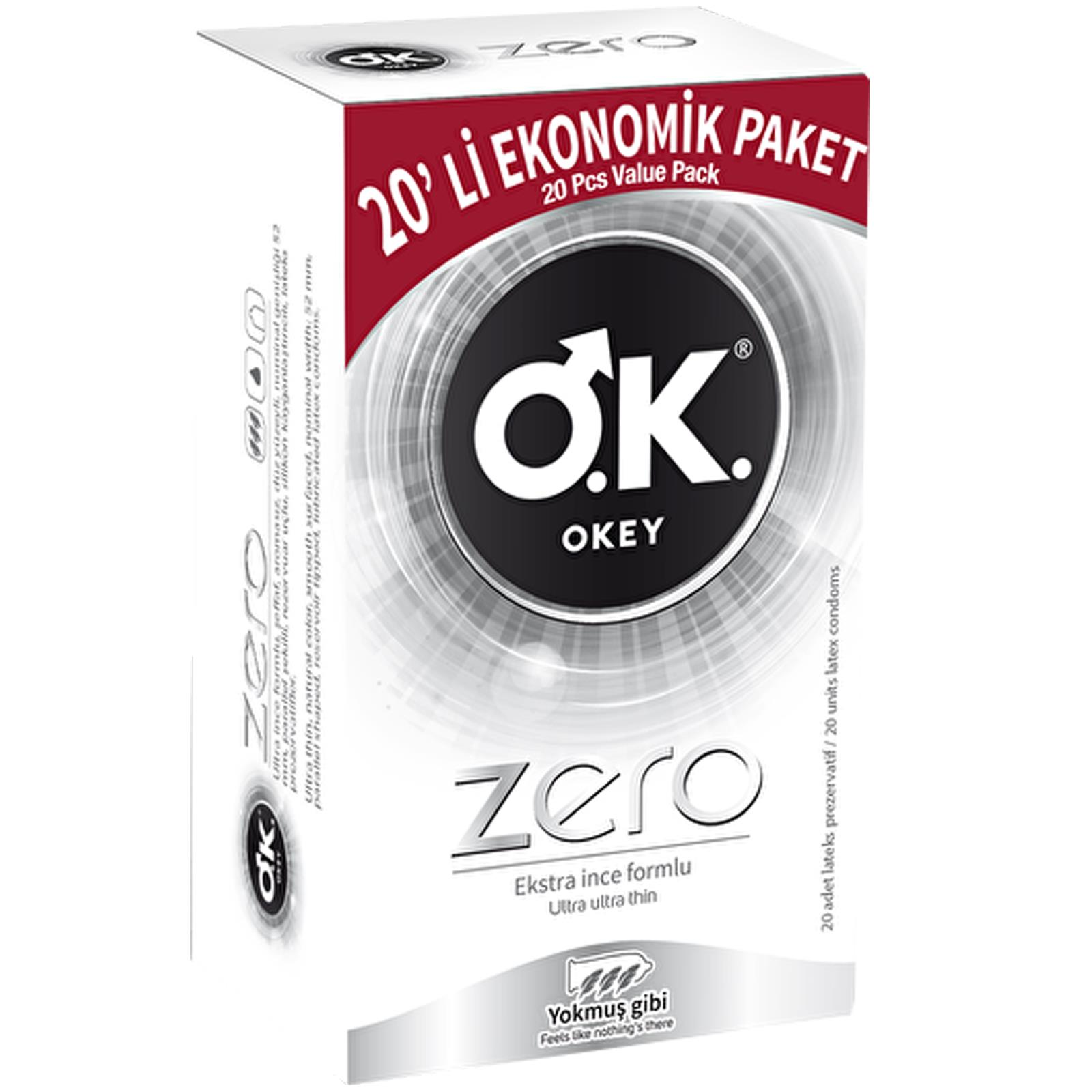 Okey Zero Prezervatif 20'li Ekonomik Paket