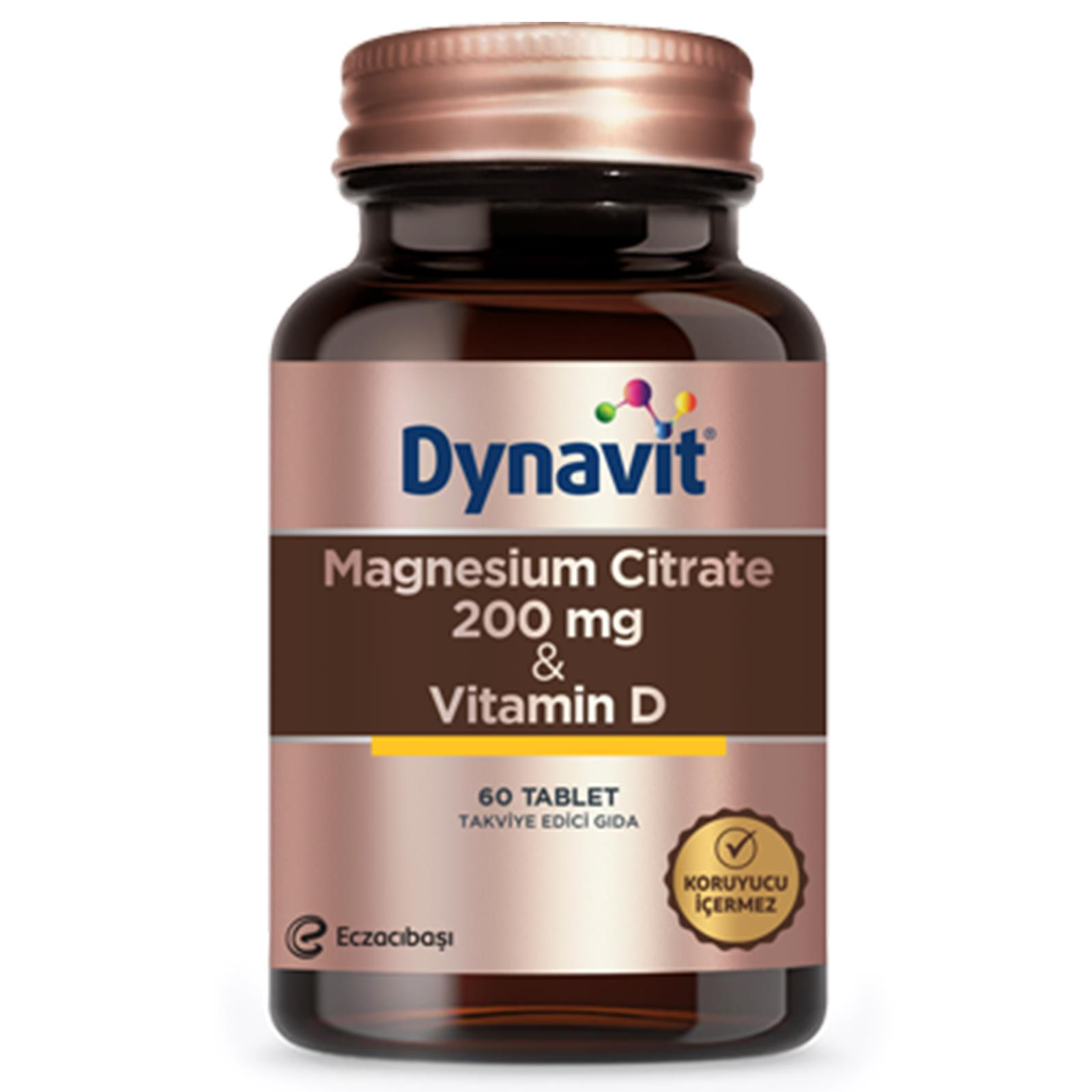 Dynavit Magnesium Citrate 200 mg Vitamin D 60 Tablet