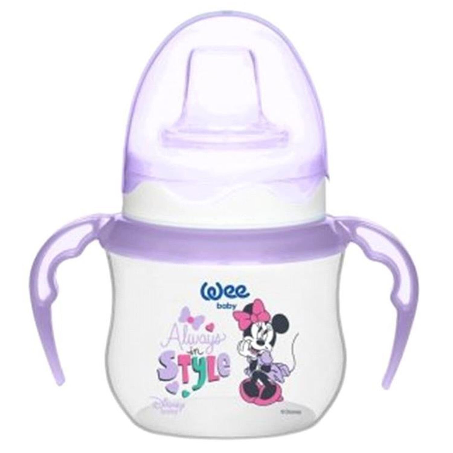 Wee Baby Disney Kulplu Alıştırma Bardağı 125 ml Mor