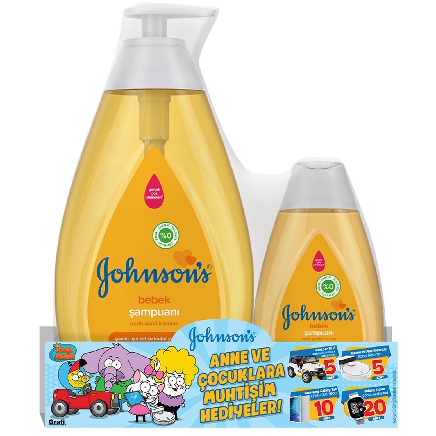 Johnson's Baby Kral Şakir Bebek Şampuanı 750 ml + 200 ml