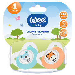 Wee Baby Sevimli Hayvanlar Damaklı No 1 0-6 Ay 2'li Emzik
