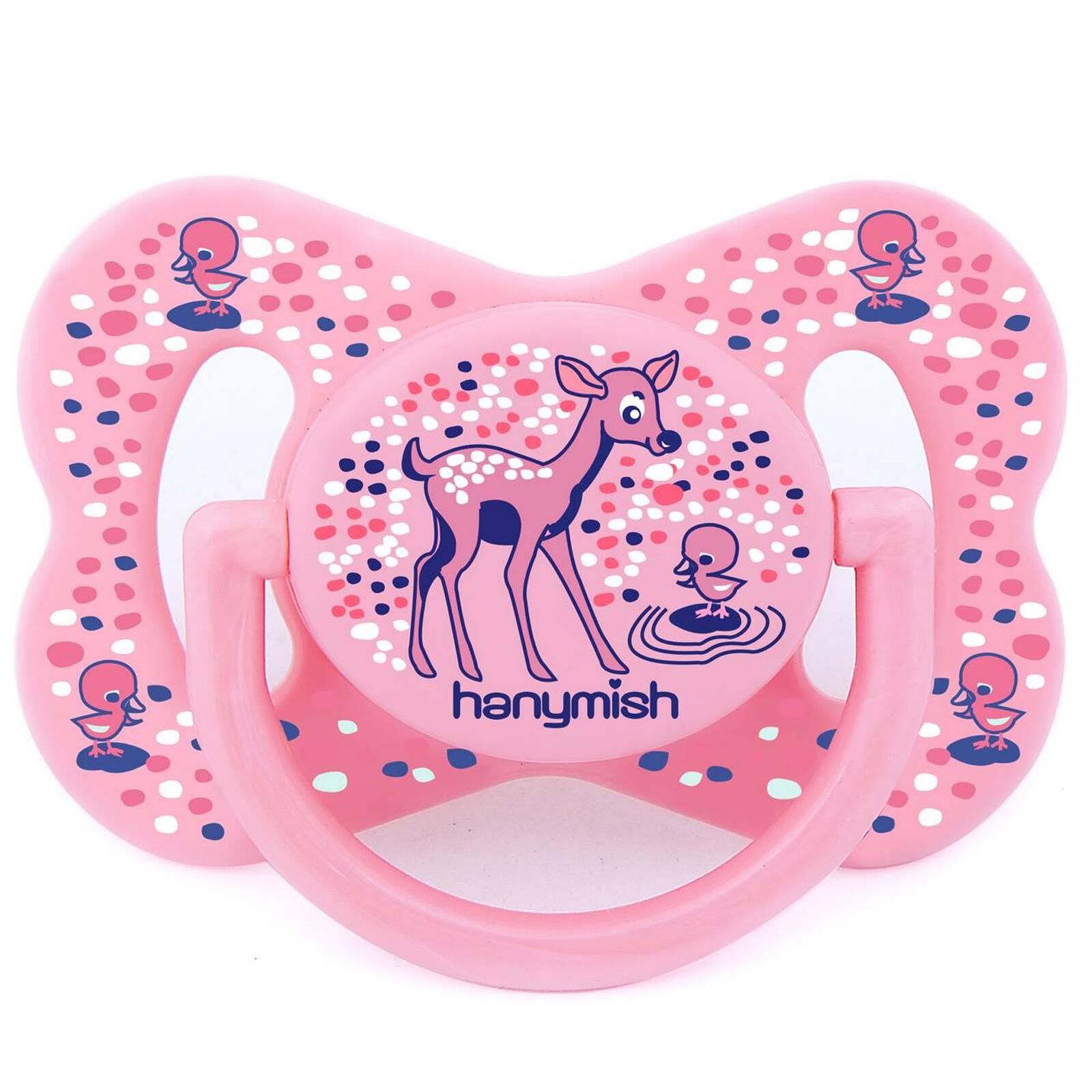 Hanymish 107 Joy Silikon Damaklı Emzik No 2 6-18 Ay Pembe