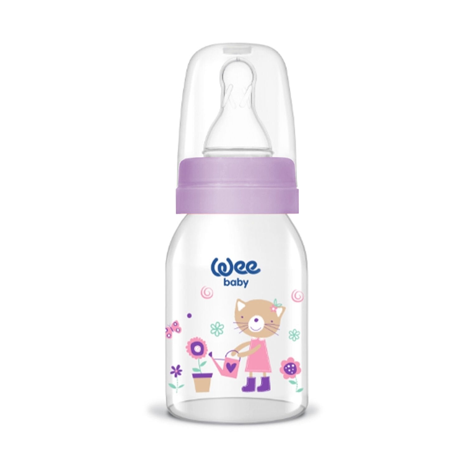 Wee Baby Klasik Cam Biberon 125 ml Mor