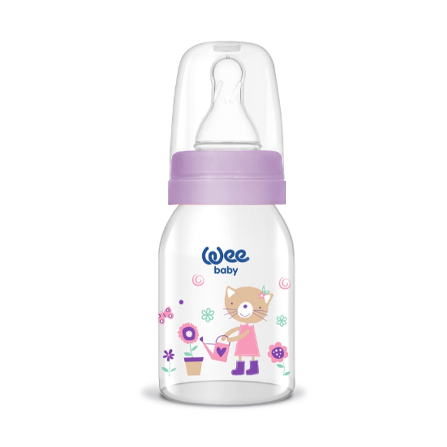 Wee Baby Klasik Cam Biberon 125 ml Mor