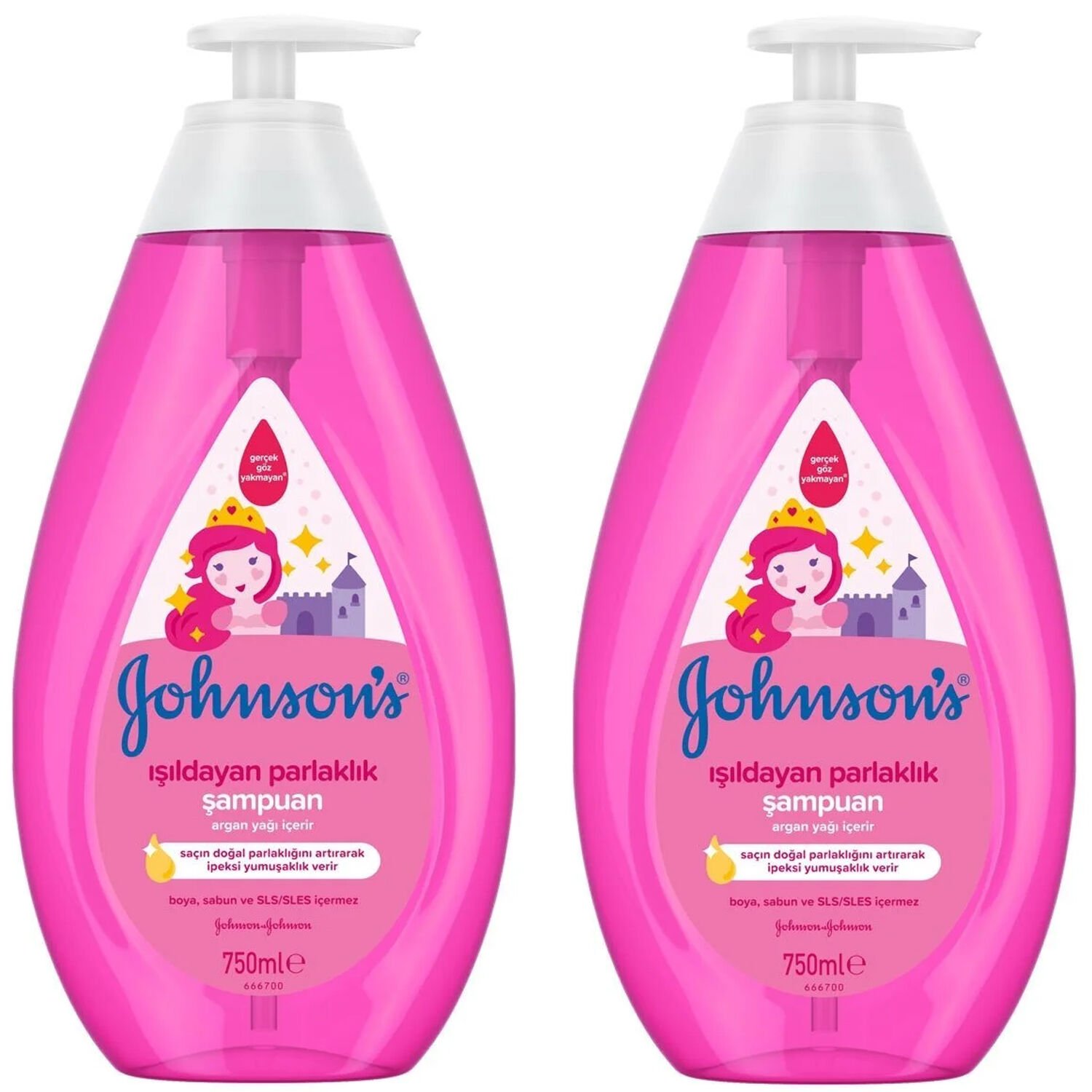 Johnsons Baby Işıldayan Parlaklık Şampuan 750 ml 2 ADET