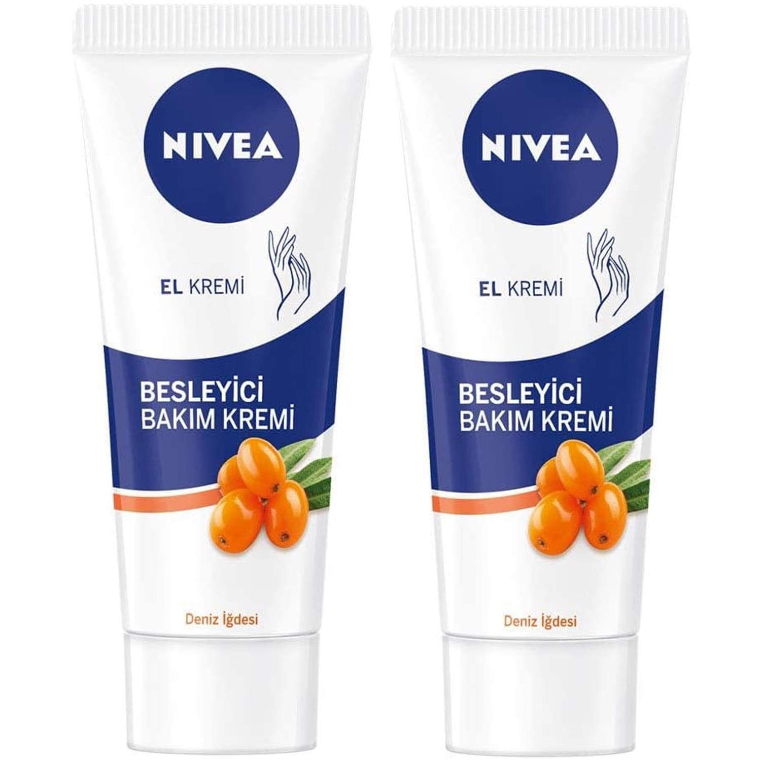 Nivea Besleyici Bakım El Kremi Deniz İğdesi 75 ml 2 ADET