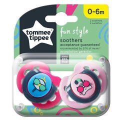 Tommee Tippee Fun Style Ortodontik Emzik 2'li 0-6 Ay Desenli