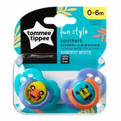 Tommee Tippee Fun Style Ortodontik Emzik 2'li 0-6 Ay Sarı