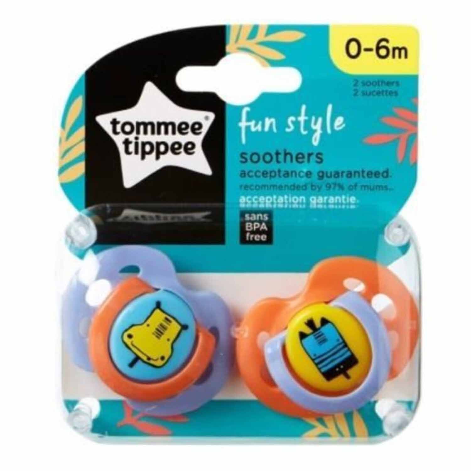 Tommee Tippee Fun Style Ortodontik Emzik 2'li 0-6 Ay Turuncu