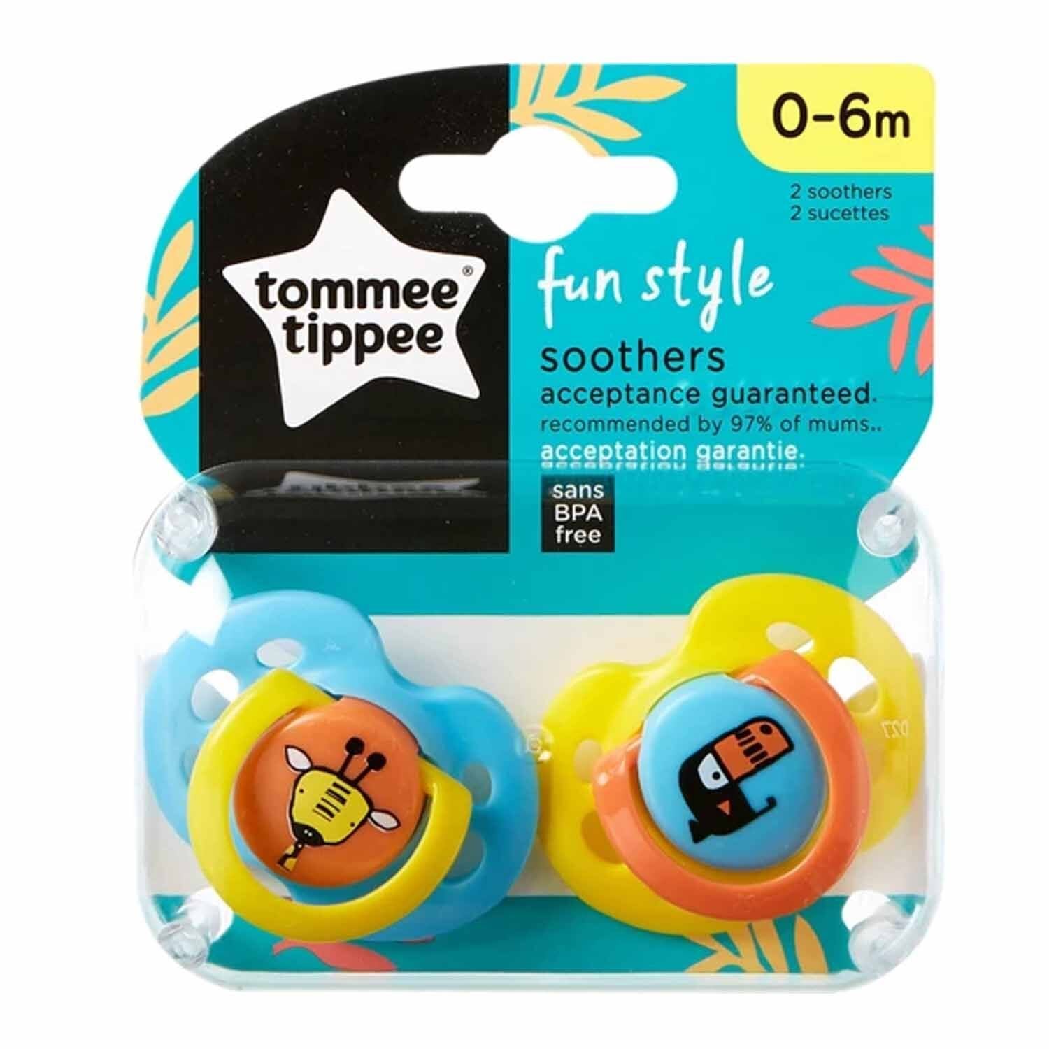 Tommee Tippee Fun Style Ortodontik Emzik 2'li 0-6 Ay Sarı