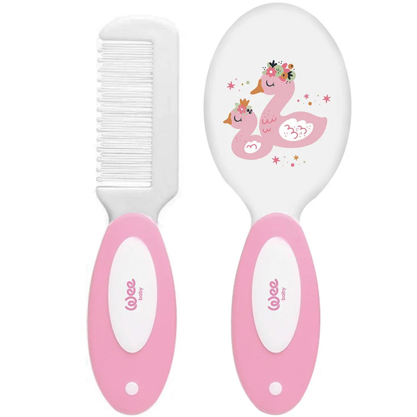 Wee Baby 803 Fırça Tarak Seti Pembe
