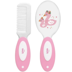 Wee Baby 803 Fırça Tarak Seti Pembe