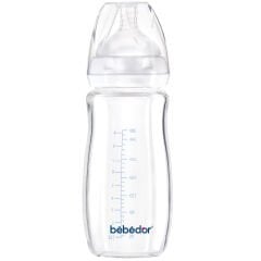 Bebedor Geniş Ağızlı Isıya Dayanıklı Cam Biberon 260 ml