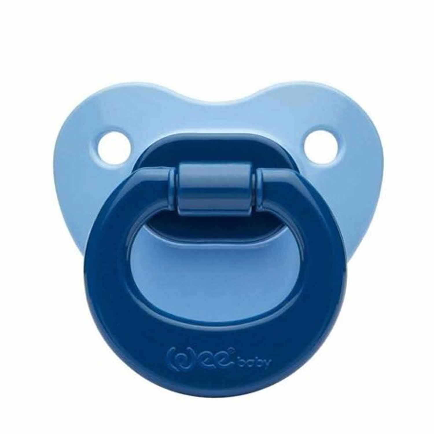 Wee Baby Mat Gövdeli Silikon Damaklı No 1 Emzik 0-6 Ay Mavi