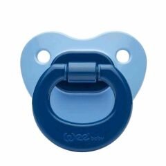 Wee Baby Mat Gövdeli Silikon Damaklı No 1 Emzik 0-6 Ay Mavi
