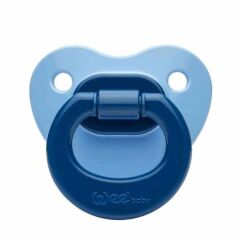 Wee Baby Mat Gövdeli Silikon Damaklı No 1 Emzik 0-6 Ay Mavi