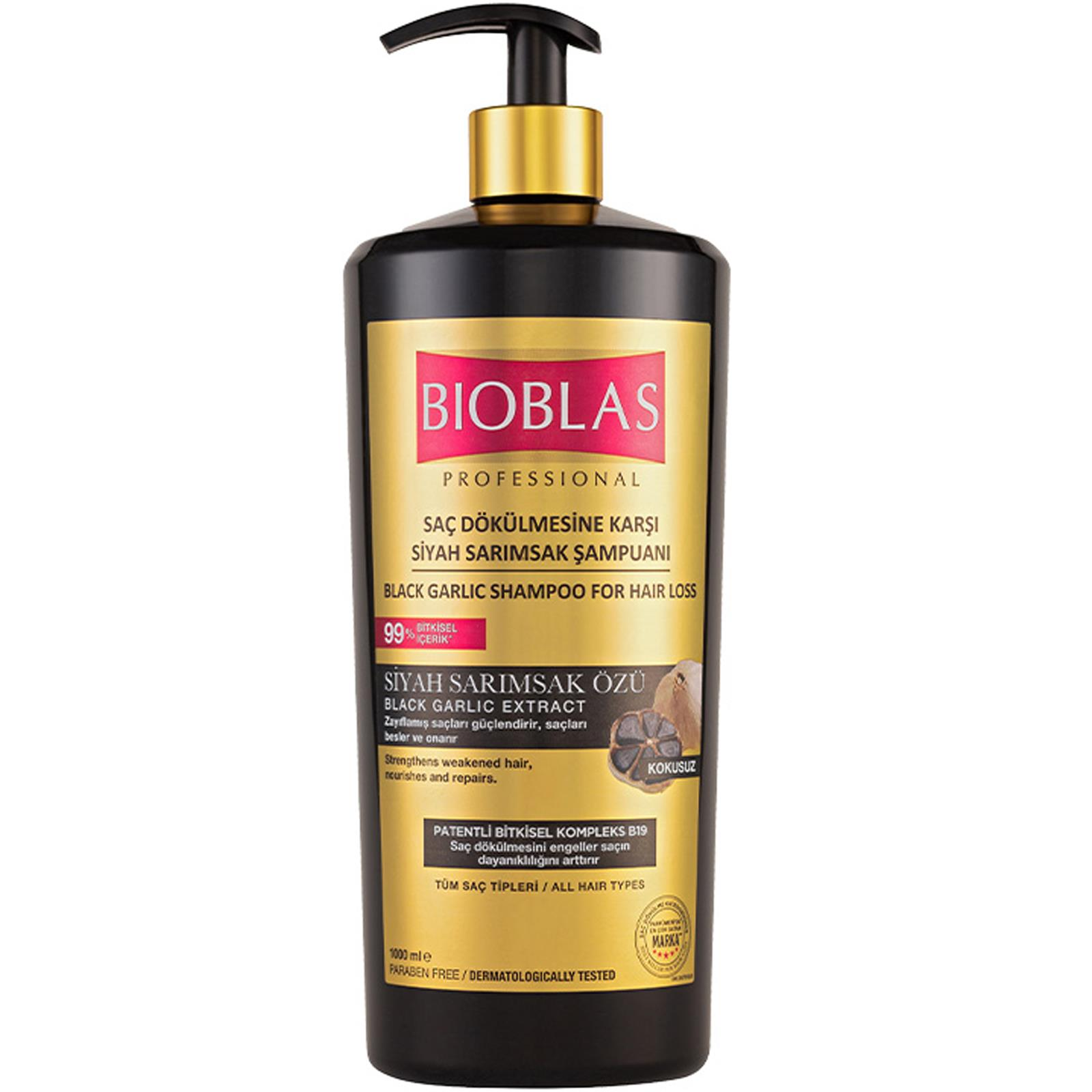 Bioblas Saç Dökülmesine Karşı Siyah Sarımsak Şampuanı 1000 ml