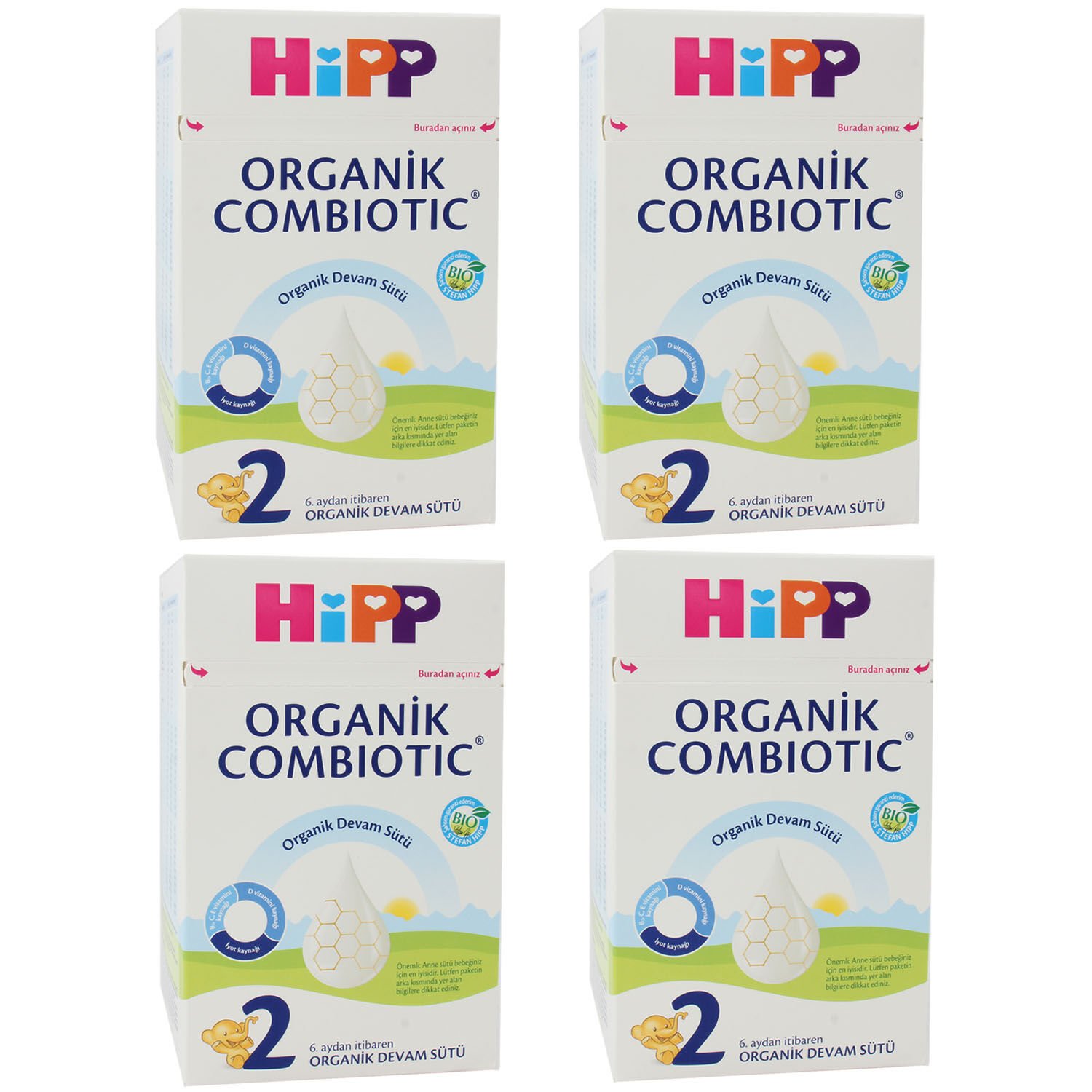 Hipp 2 Organik Combiotic Devam Sütü 800 gr 4 ADET