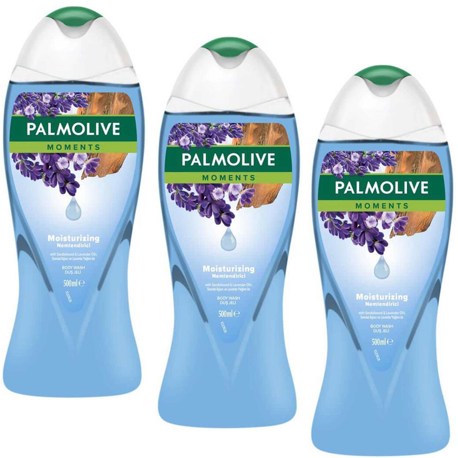 Palmolive Moments Sandal Ağacı Ve Lavanta Yağları ile Nemlendirici Duş Jeli 500 ml 3 ADET