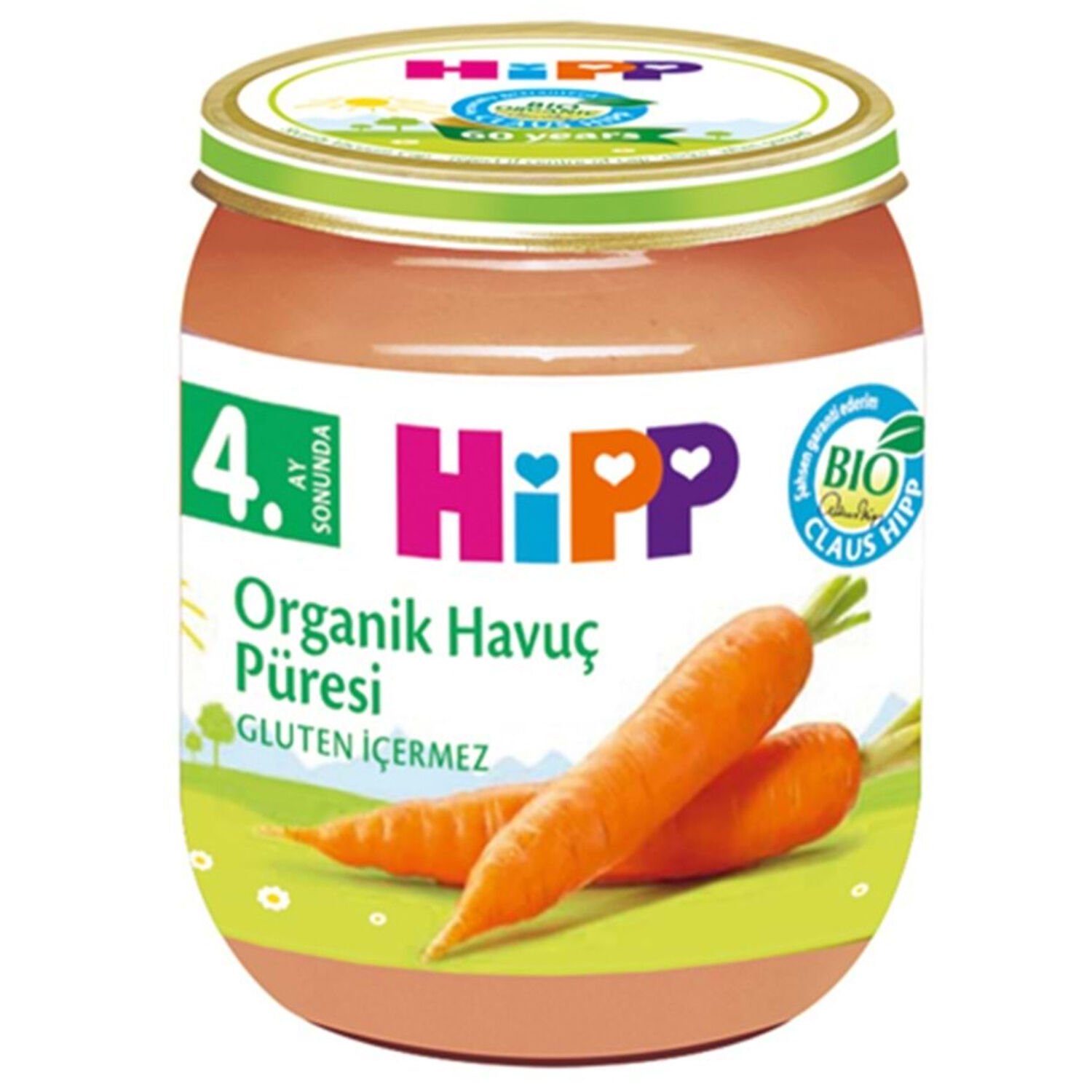 Hipp Kavanoz Maması Organik Havuç Püresi 125 gr