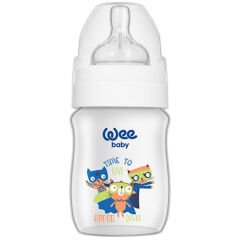 Wee Baby Klasik Plus Geniş Ağızlı PP Biberon 150 ml Mavi