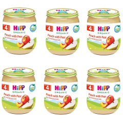 Hipp Kavanoz Maması Organik Armutlu Şeftali Püresi 125 gr 6 ADET