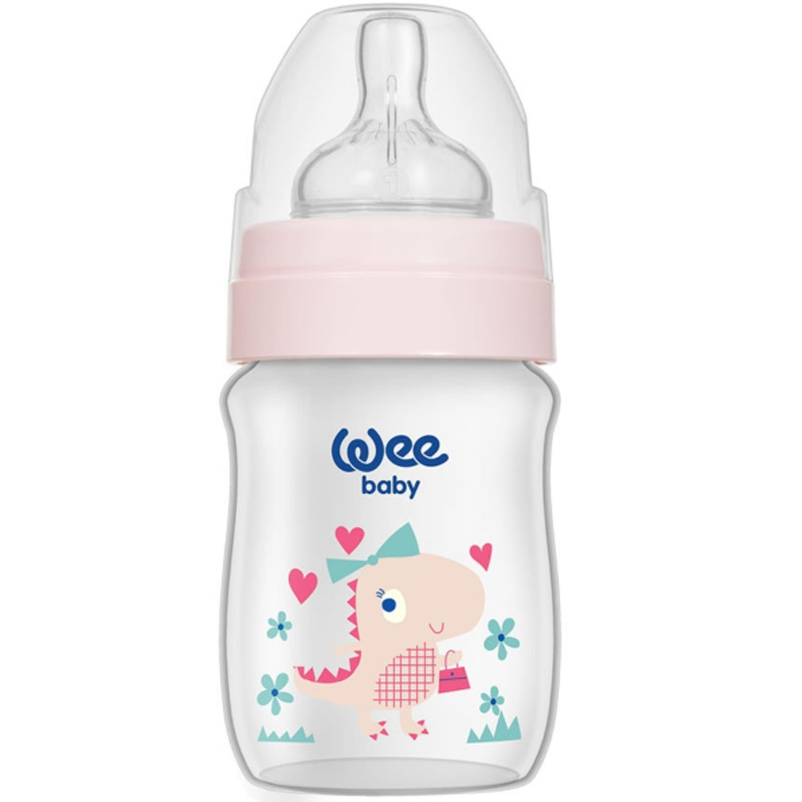 Wee Baby Klasik Plus Geniş Ağızlı PP Biberon 150 ml Pembe