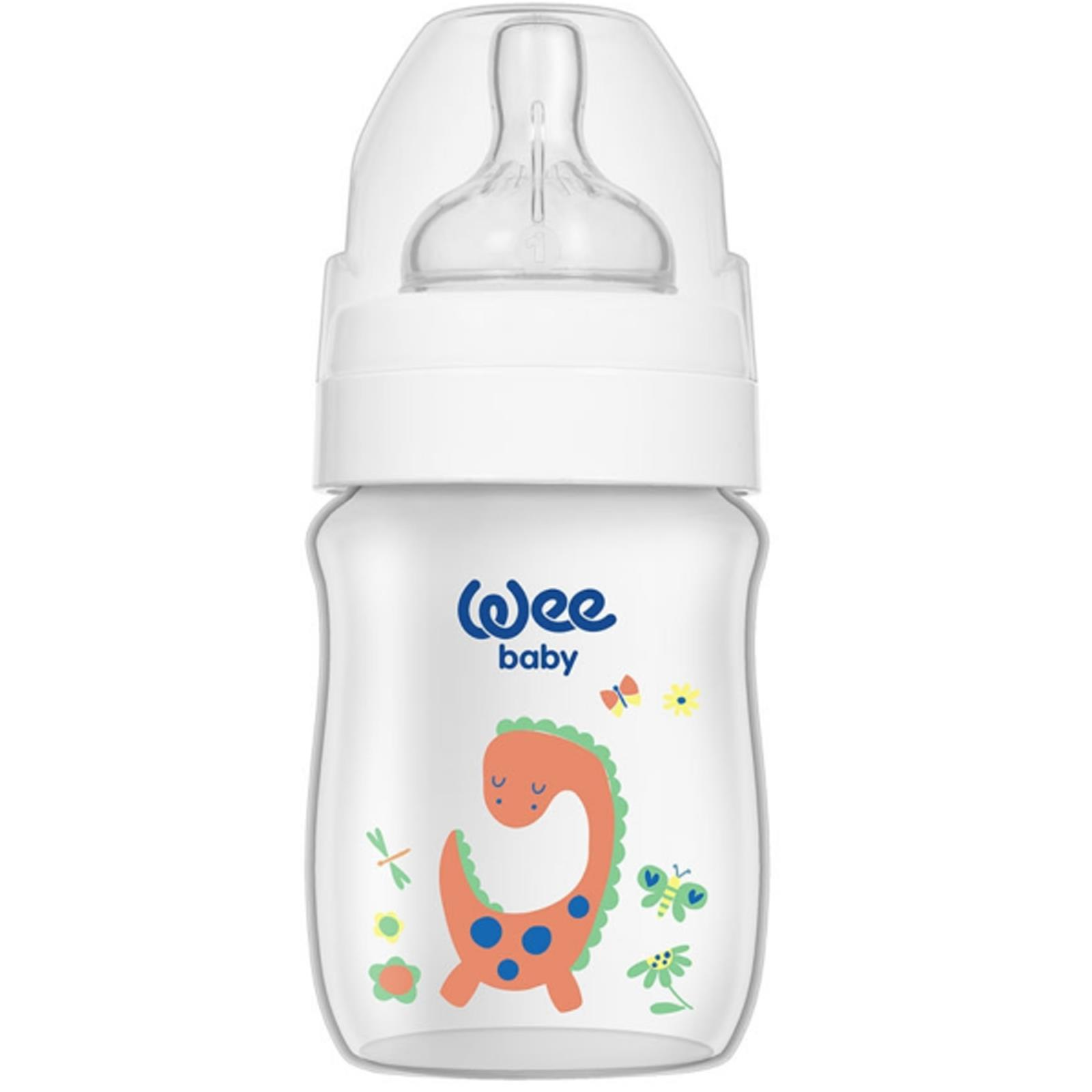 Wee Baby Klasik Plus Geniş Ağızlı PP Biberon 150 ml Beyaz