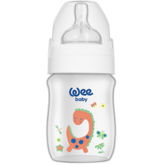 Wee Baby Klasik Plus Geniş Ağızlı PP Biberon 150 ml Beyaz