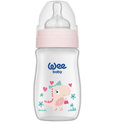 Wee Baby 136 Klasik Plus Geniş Ağızlı PP Biberon 250 ml Mavi