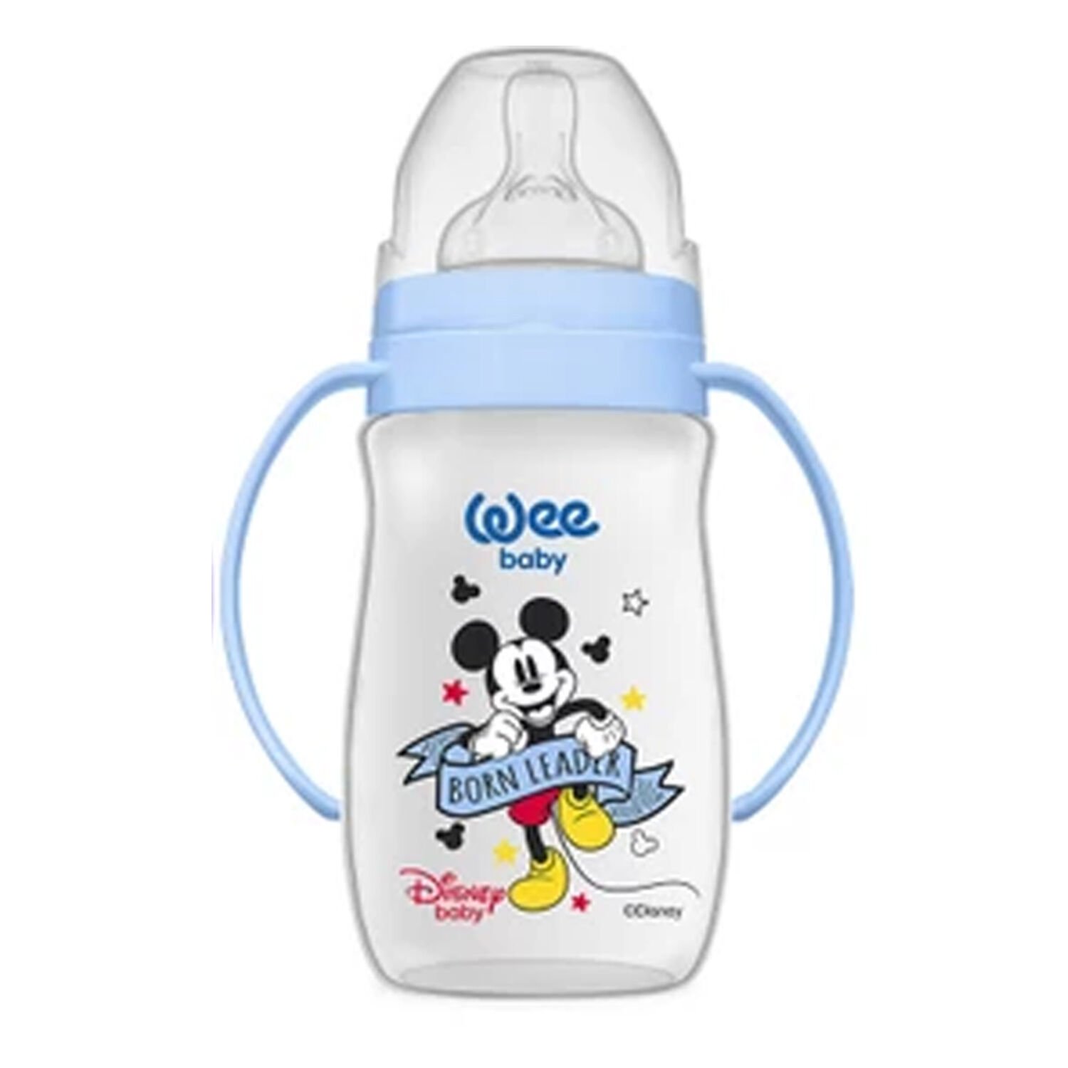 Wee Baby Disney Kulplu PP Biberon 250 ml Mavi