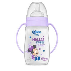 Wee Baby Disney Kulplu PP Biberon 250 ml Mor