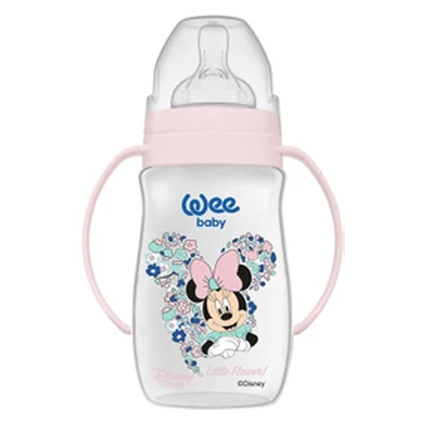 Wee Baby Disney Kulplu PP Biberon 250 ml Pembe