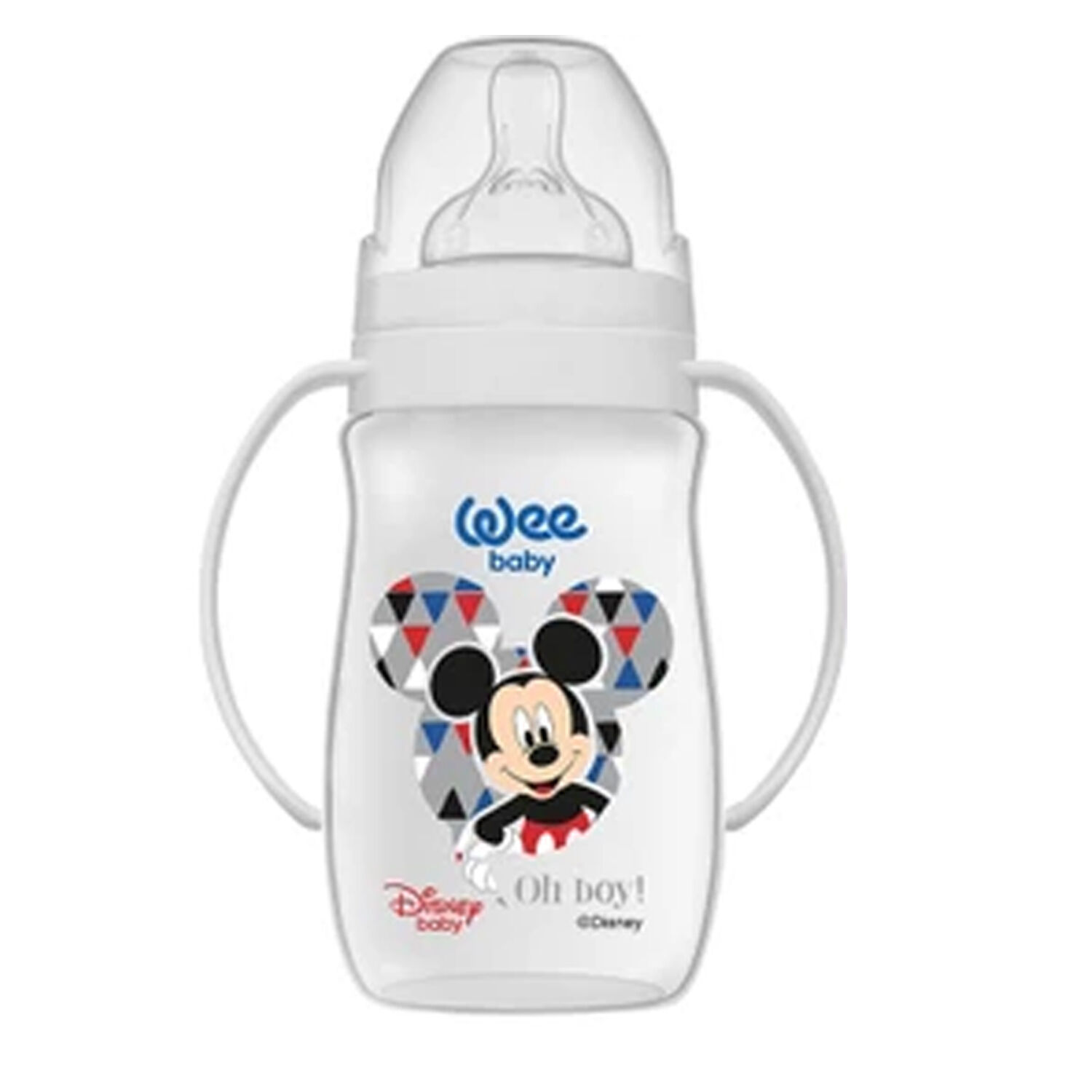 Wee Baby Disney Kulplu PP Biberon 250 ml Beyaz