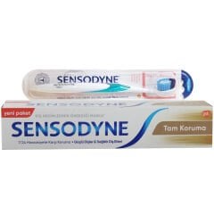 Sensodyne Tam Koruma Diş Macunu 75 ml + Diş Eti Bakımı Fırçası Yumuşak