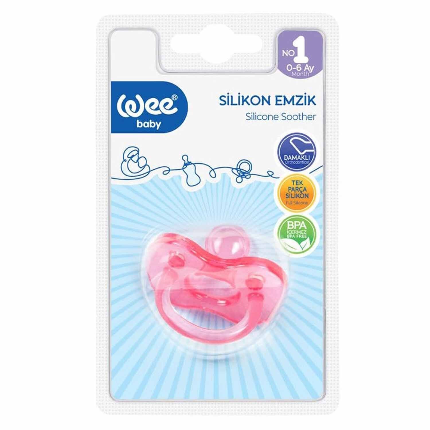 Wee Baby No 1 Silikon Emzik 0-6 Ay Bayan Rengi