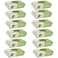 Sleepy Doğal Organik Pamuklu Temizlik Havlusu 50 Yaprak 12 Li PAKET