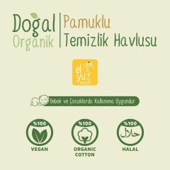 Sleepy Doğal Organik Pamuklu Temizlik Havlusu 50 Yaprak 12 Li PAKET